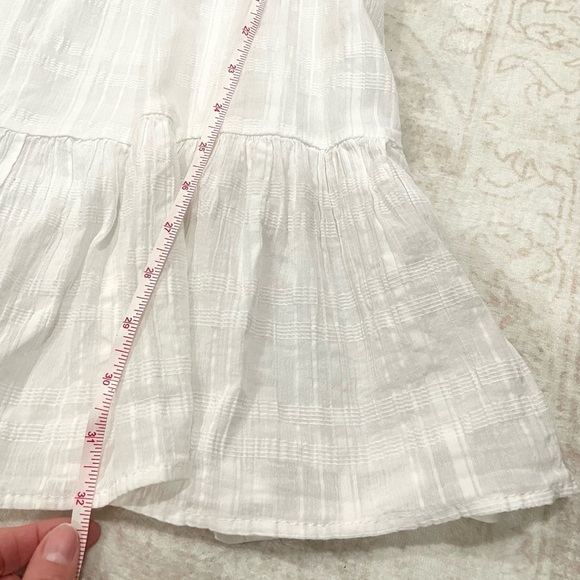 White Embroidered Baby Doll Mini Dress - Picture 5 of 9